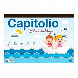 BLOCK DE DIBUJO CAPITOLIO N°6 BLANCO X 25H