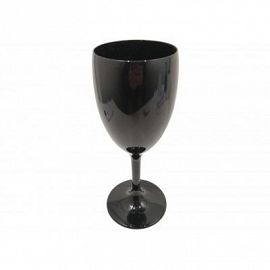 COPA ACRILICA VINO/AGUA 400 CC NEGRA PLENO