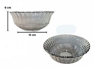 COMPOTERA LABRADA PLATA 13X6CM GRIS