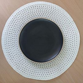 PLATO POSTRE NEGRO VIENA 21,3 CM