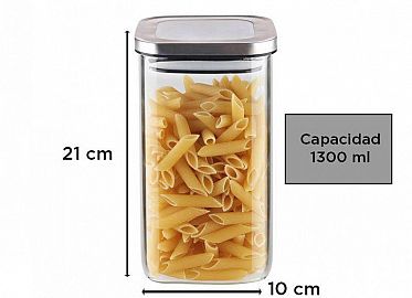 FRASCO BOROSILICATO 1300ML TAPA VISORA METAL