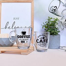 TAZAS DE VIDRIO CONICA (AL QUE MADRUGA)