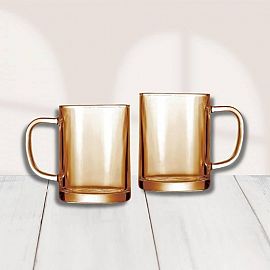 TAZA DE VIDRIO TORNASOL DORADA 360 ML