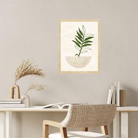 CUADRO HOJAS VERDES 20X30