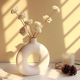 FLORERO DE CERAMICA   17.4X4.7X17.3CM