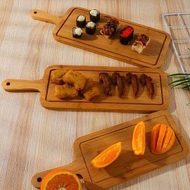 TABLA RECTANGULAR C/MANGO 14X34CM BAMBOO